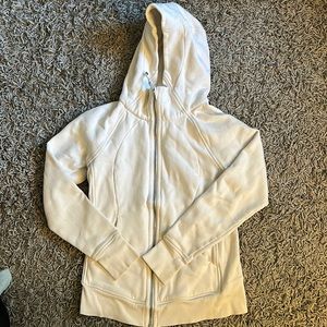White lululemon scuba zip up